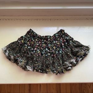 Summery Floral Ruffled Mini Skirt